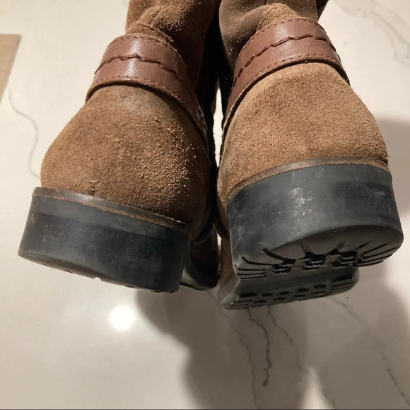 GEOX Sz 39 Suede Moto Style Mid-Calf Breathable Sole Boots - Picture 6 of 9